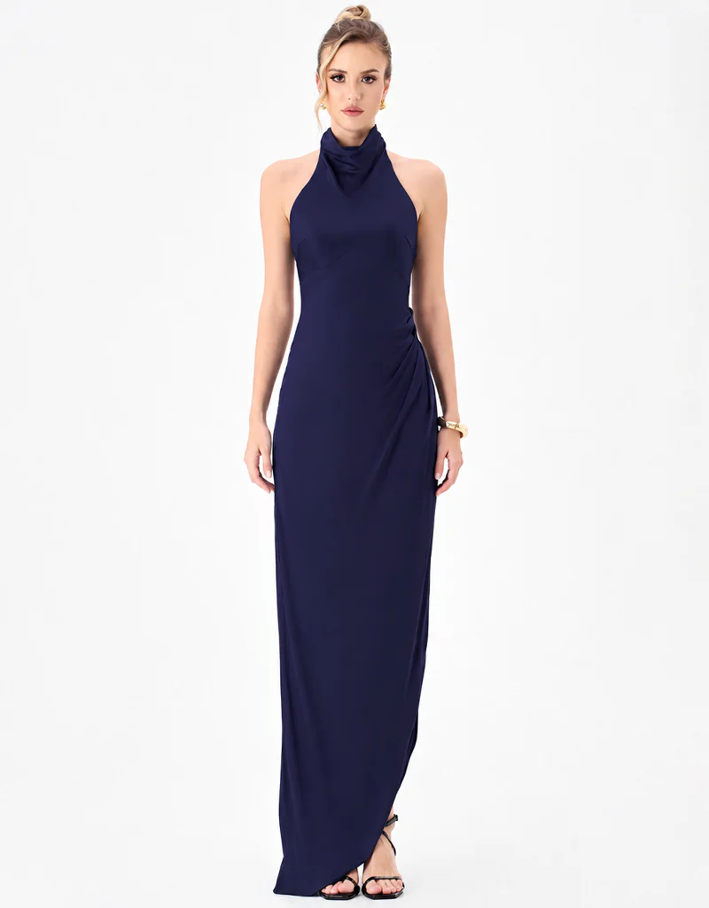 AALIYAH HIGH NECK COWL GOWN B86D0746