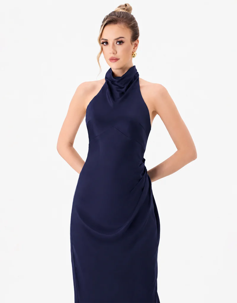 AALIYAH HIGH NECK COWL GOWN B86D0746 - Image 6