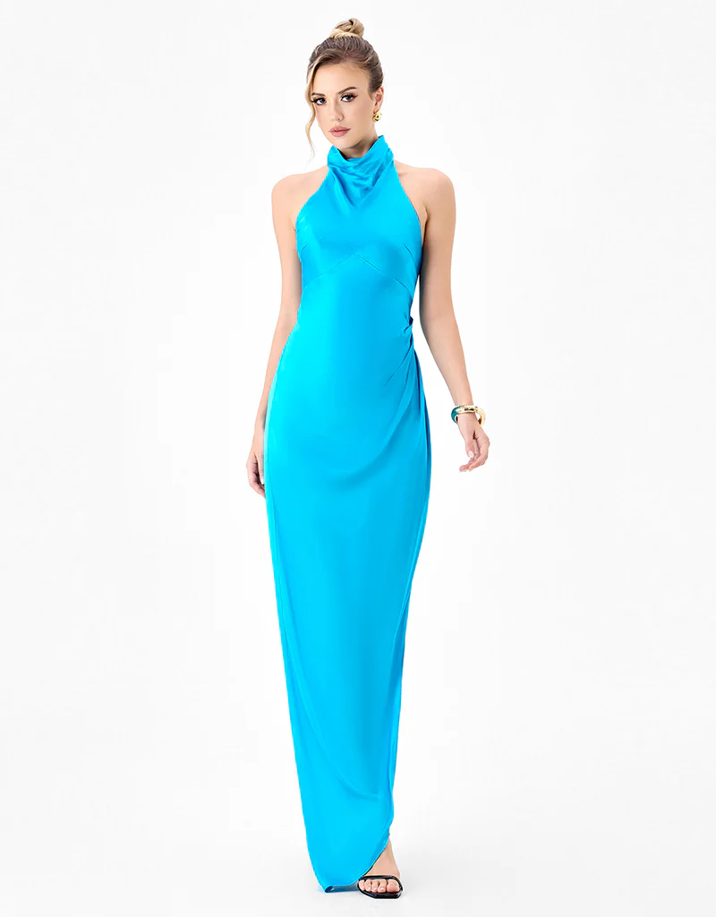 AALIYAH HIGH NECK COWL GOWN B86D0746