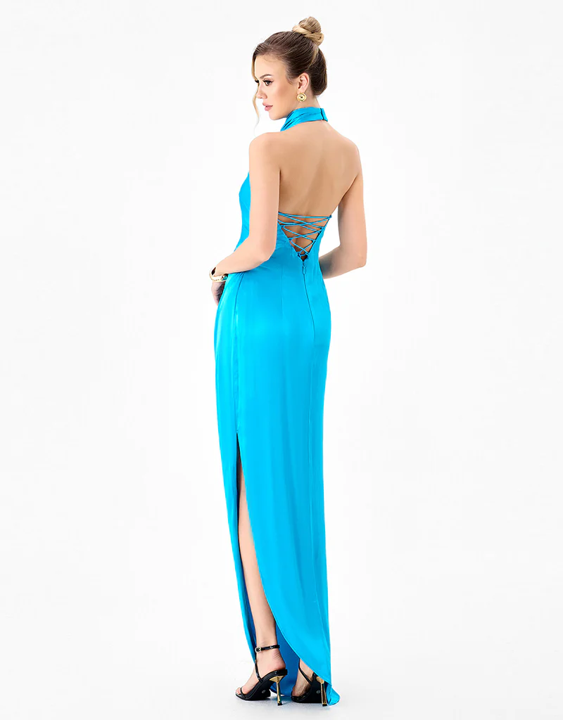 AALIYAH HIGH NECK COWL GOWN B86D0746 - Image 6