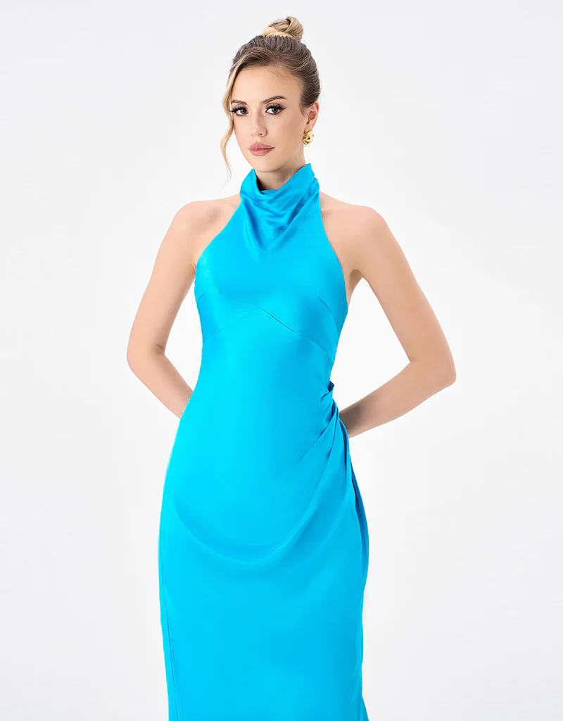 AALIYAH HIGH NECK COWL GOWN B86D0746 - Image 7