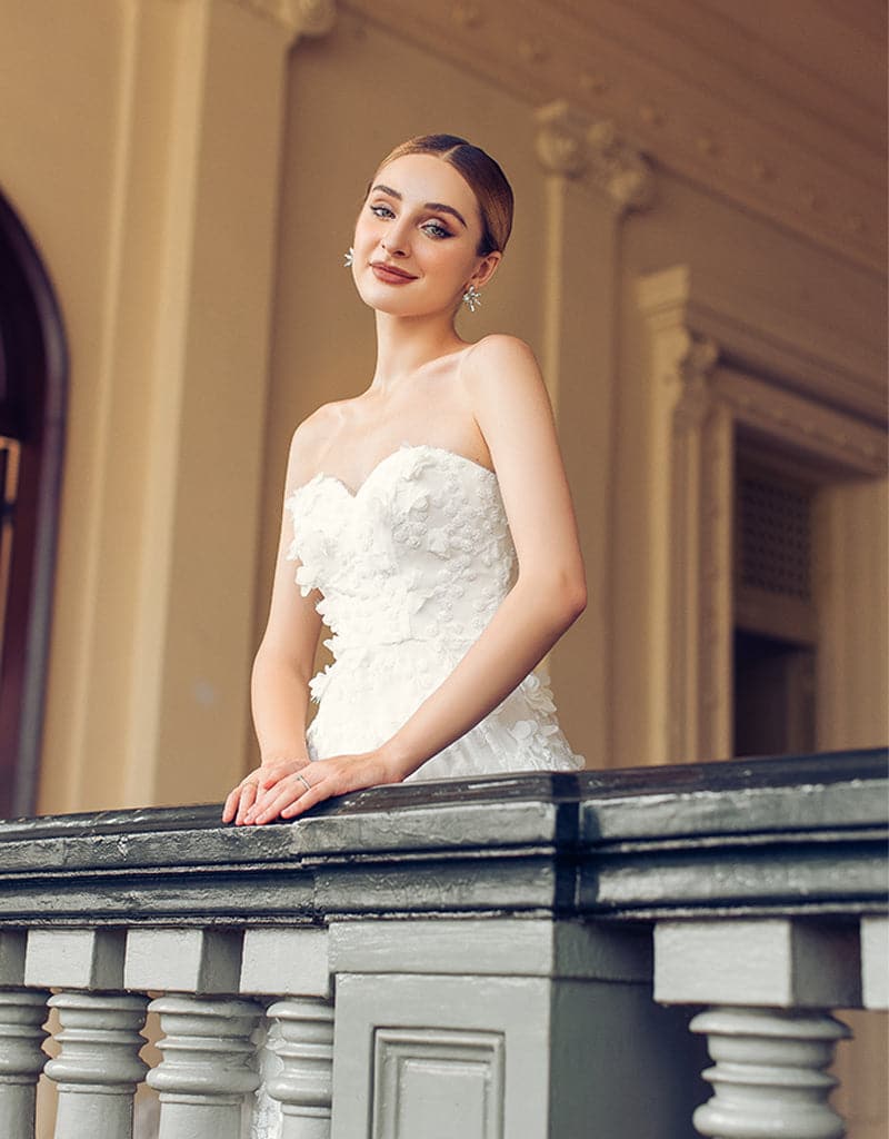 ADELA SWEETHEART PETAL MIDI B41D01S - White - Image 4