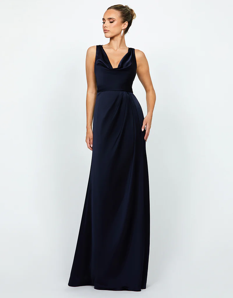 ADELYNN COWL NECK MAXI BL74D65L - Navy