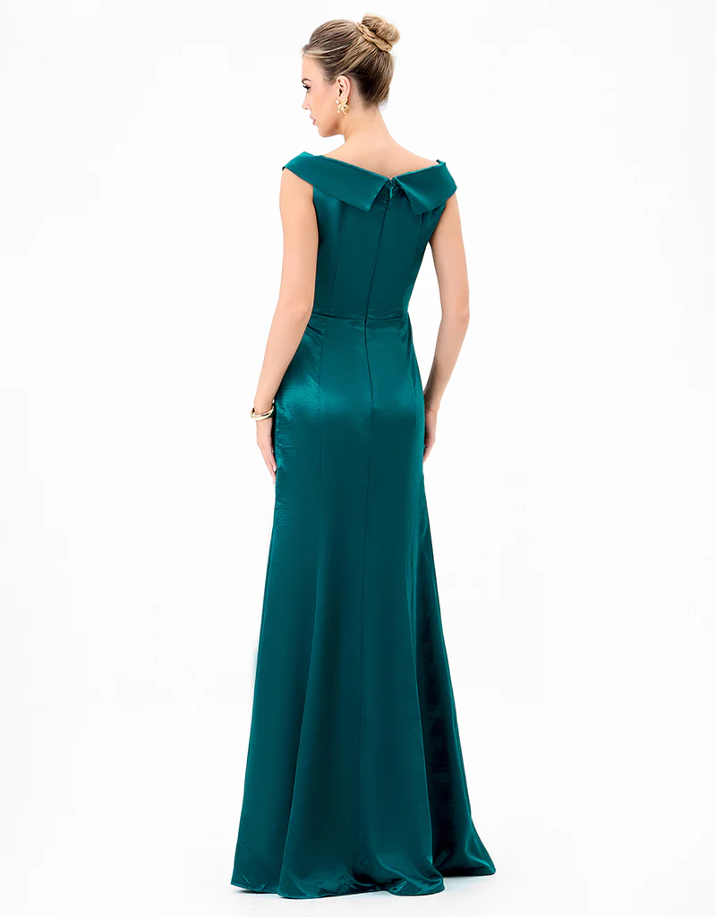 ALIANA OFF SHOULDER GOWN B81D21L - Teal - Image 5