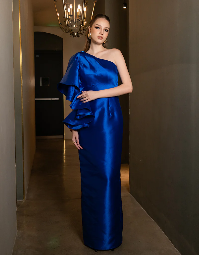 ANNMARIE FRILL SHOULDER GOWN B71D02L - Image 8