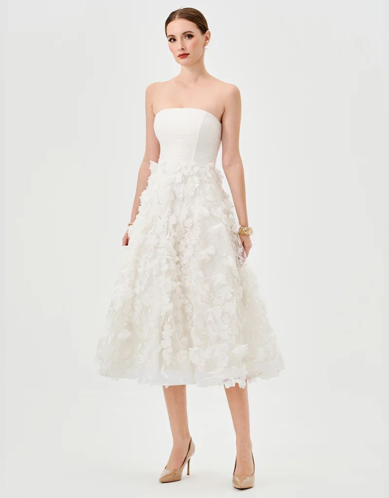 ARYAN STRAPLESS MIDI B82D73S - White - Image 3