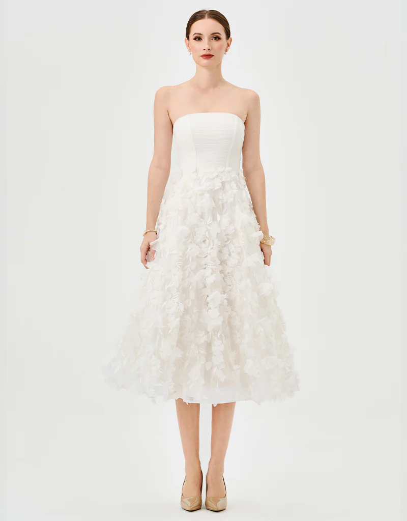 ARYAN STRAPLESS MIDI B82D73S - White - Image 4