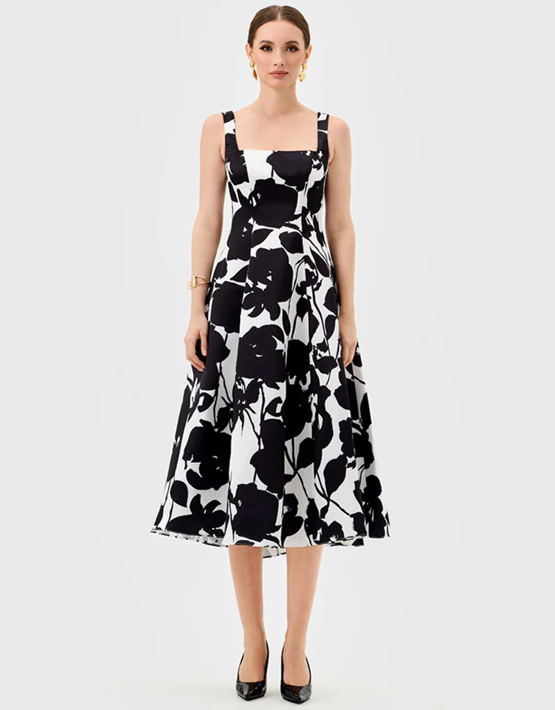 BRITTANY SQUARE NECK MIDI BL81D03S - Image 4