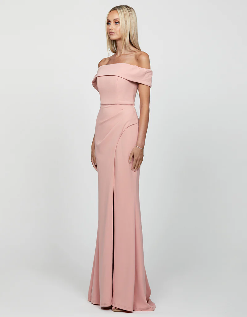 CANDLELIGHT OFF SHOULDER GOWN B55D16LT - Blush - Image 3