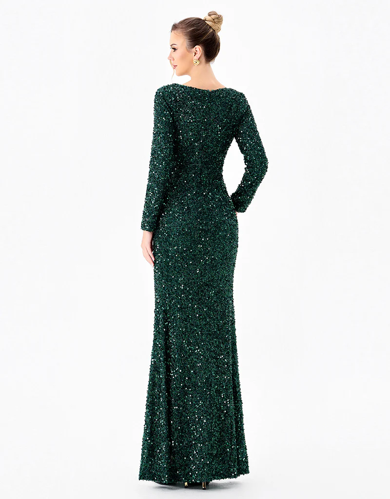 CLYRA SLEEVED SEQUIN MAXI BL86D07247 - Image 5