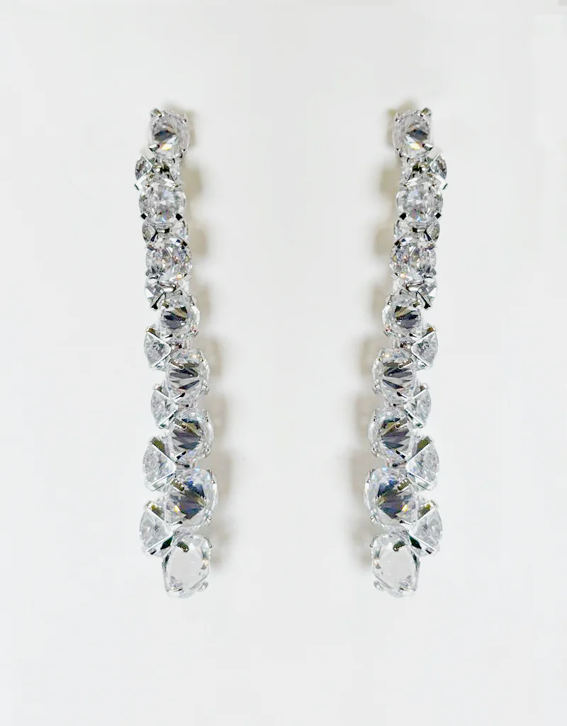 CRYSTAL LUXE LINEAR DROP EARRINGS J2511E02S