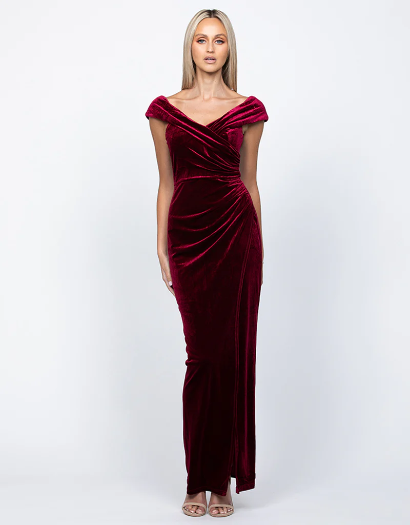 GABBY VELVET MAXI BL55D02L - Dark Berry - Image 2