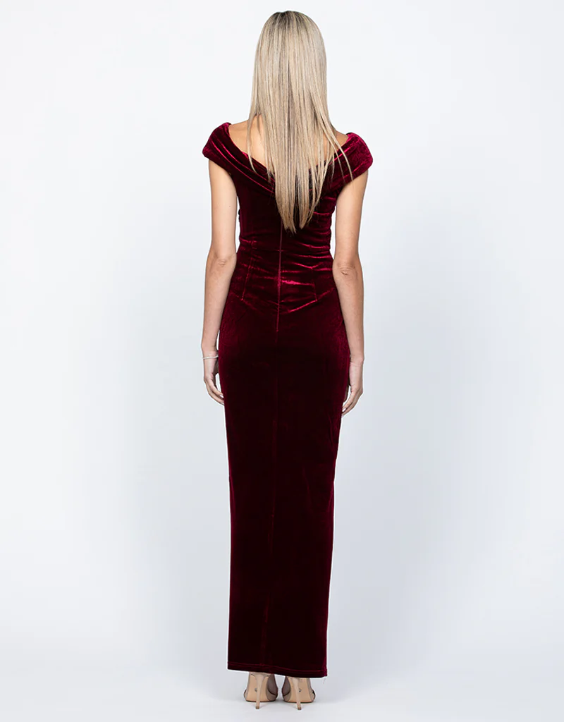GABBY VELVET MAXI BL55D02L - Dark Berry - Image 4