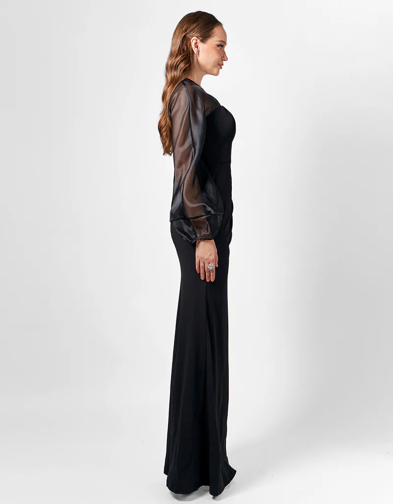 GRACELYNN SHEER SLEEVE MAXI SAMPLE BL75D22L - Image 3