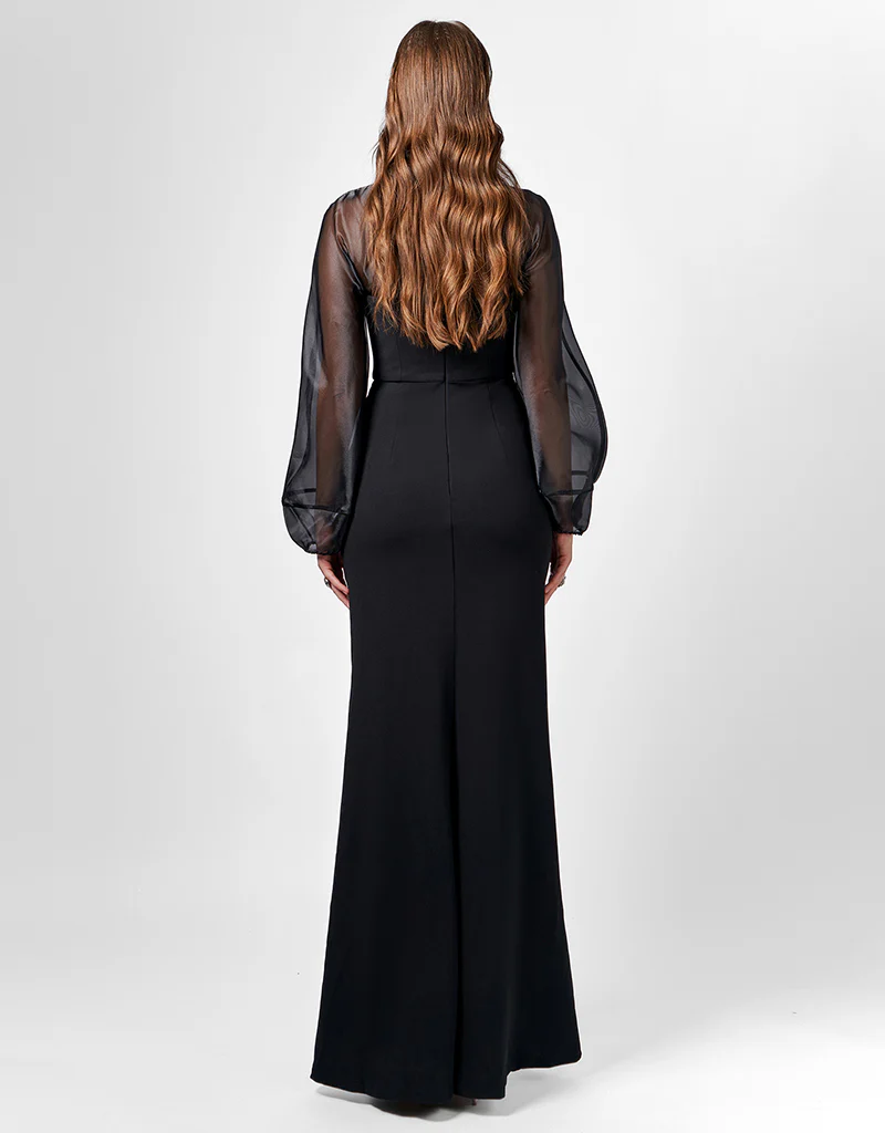 GRACELYNN SHEER SLEEVE MAXI SAMPLE BL75D22L - Image 4