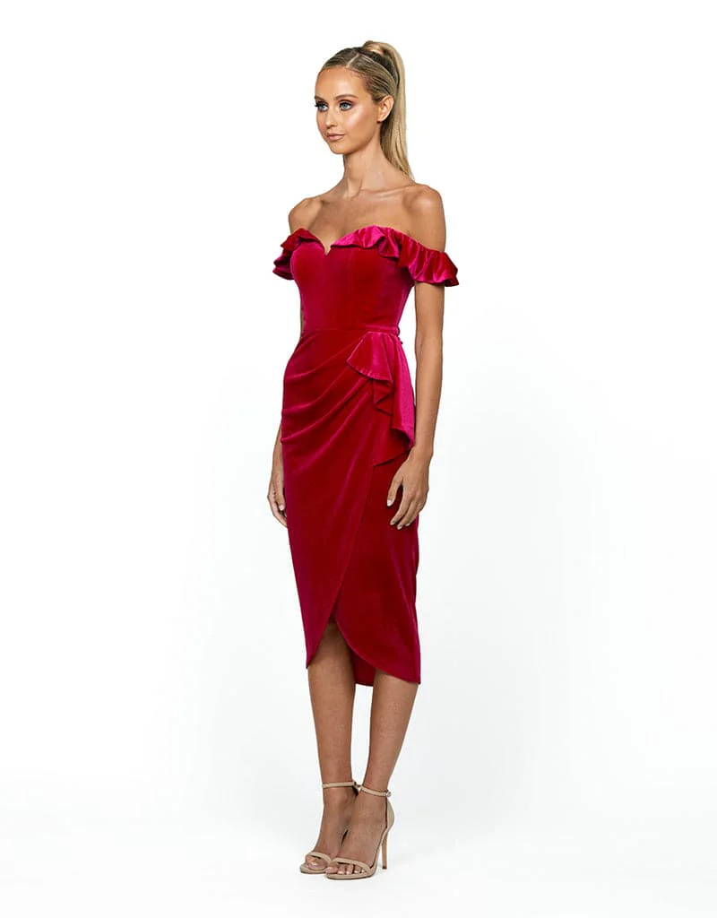 HEIDI RUFFLED MIDI DRESS BL54D07S - Image 2