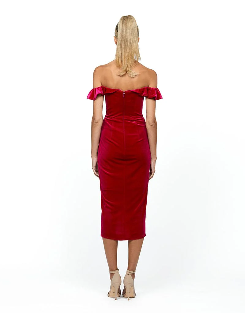 HEIDI RUFFLED MIDI DRESS BL54D07S - Image 3