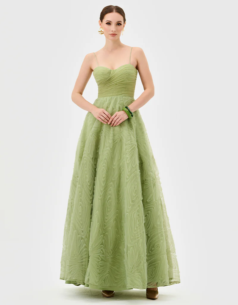 ISADORA TULLE BALL GOWN B82D64L - Pistachio Green - Image 3