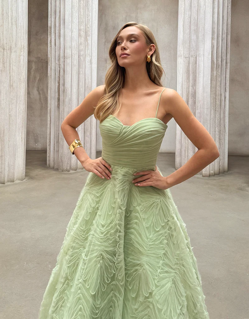 ISADORA TULLE BALL GOWN B82D64L - Pistachio Green - Image 7