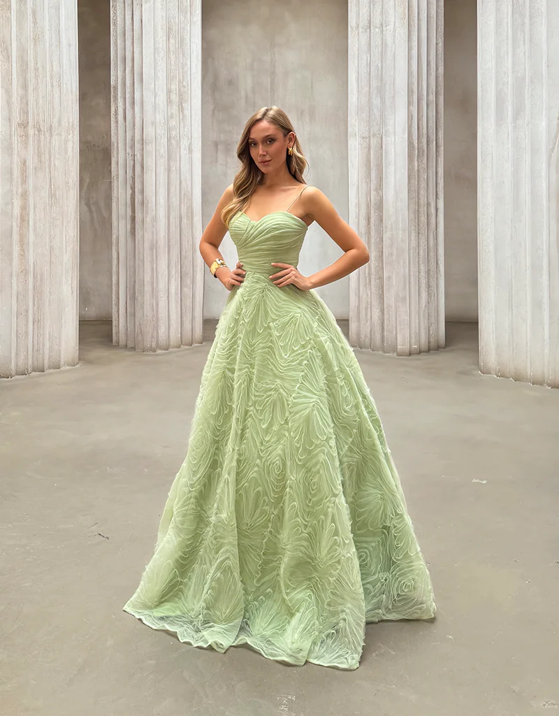 ISADORA TULLE BALL GOWN B82D64L - Pistachio Green - Image 9