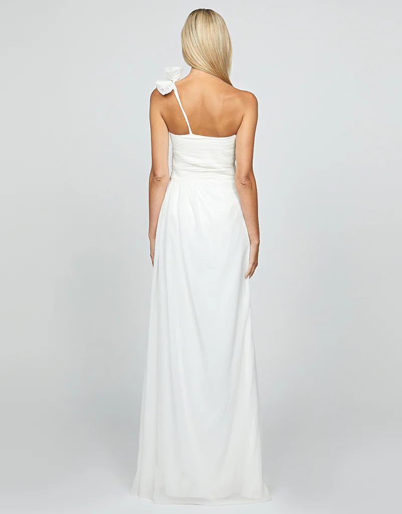 JUDITH ONE SHOULDER ROSETTE GOWN SAMPLE B69D38L - Image 4
