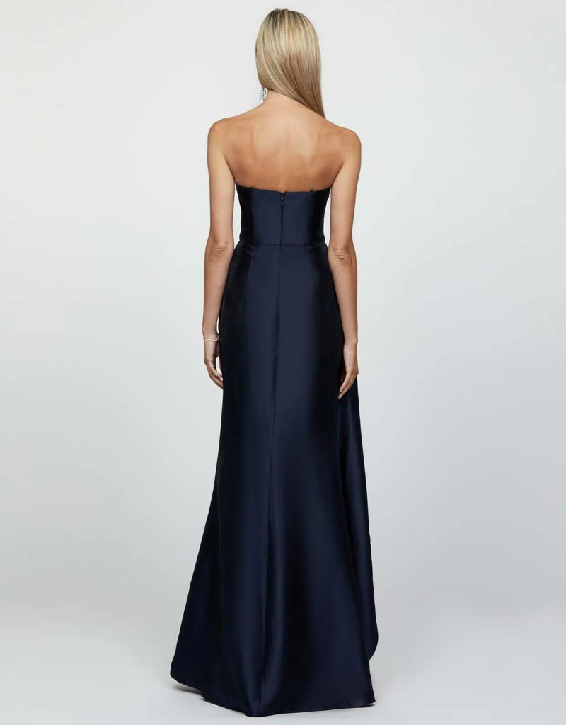 KASERY ASYMMETRIC GOWN B65D20L - Navy - Image 4