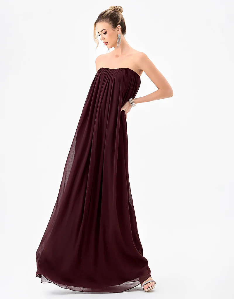 KATHLYN STRAPLESS CHIFFON GOWN B85D0404 - Image 5