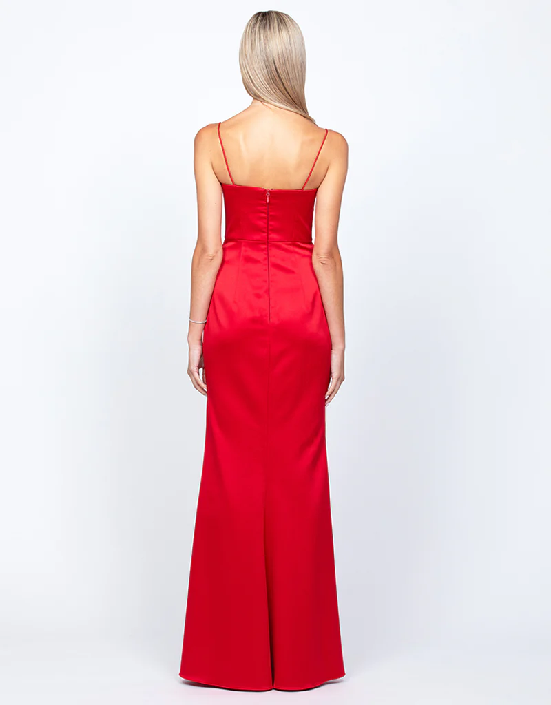 LANA COWL GOWN B42D08L - Red - Image 3