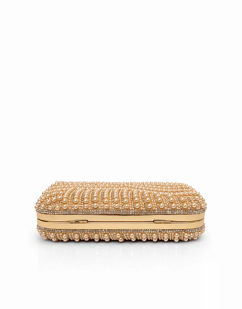 LUMIERE PEARL CLUTCH CHAMPAGNE YXW53 - Image 3