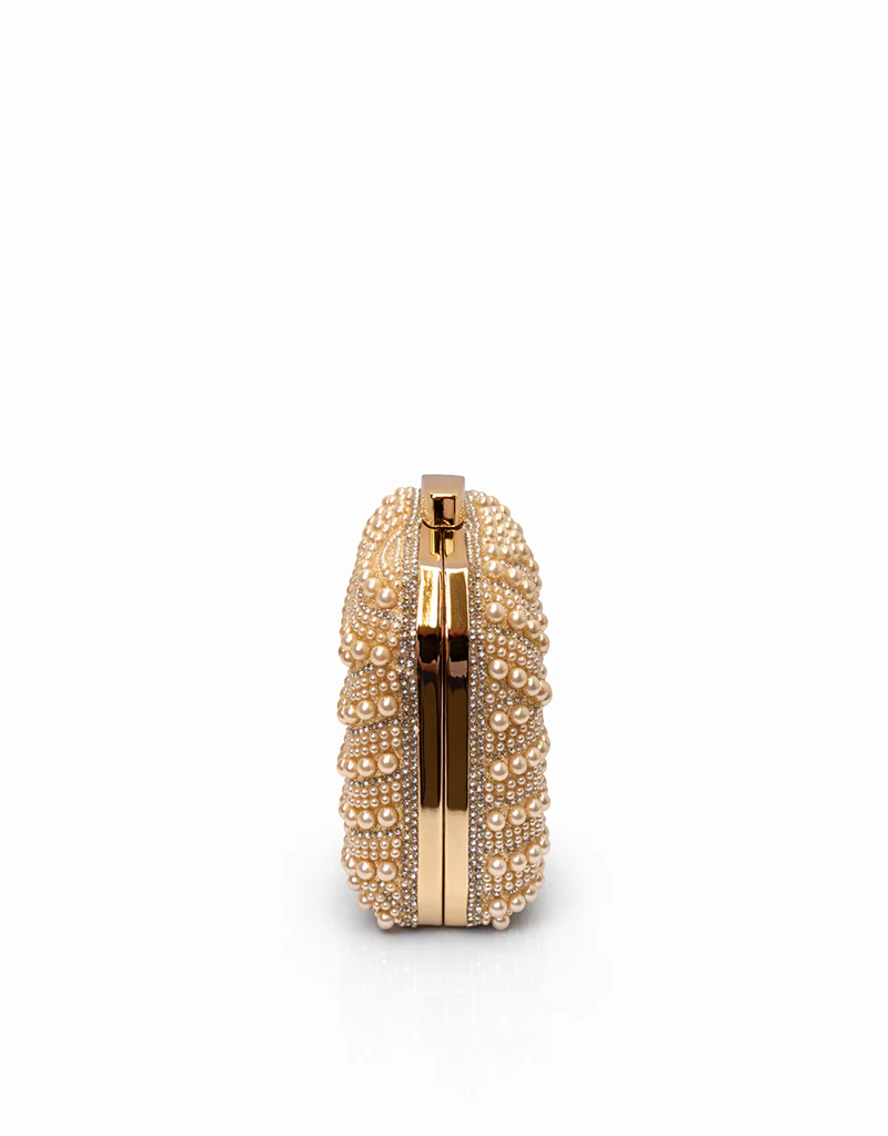 LUMIERE PEARL CLUTCH CHAMPAGNE YXW53 - Image 4