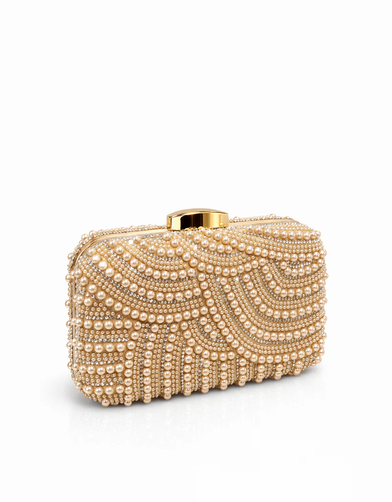LUMIERE PEARL CLUTCH CHAMPAGNE YXW53 - Image 5