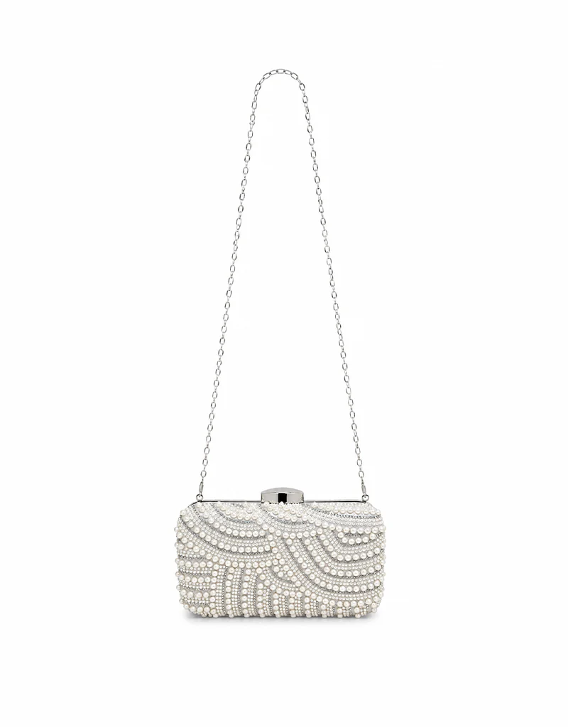 LUMIÈRE PEARL CLUTCH SILVER YXW53 - Image 3
