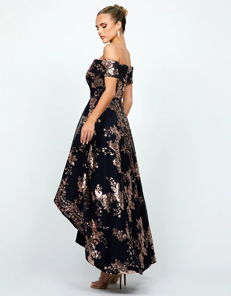 MADE TO ORDER - JESSIE OFF SHOULDER MESH BALL GOWN MTO B33D41HL - Image 6