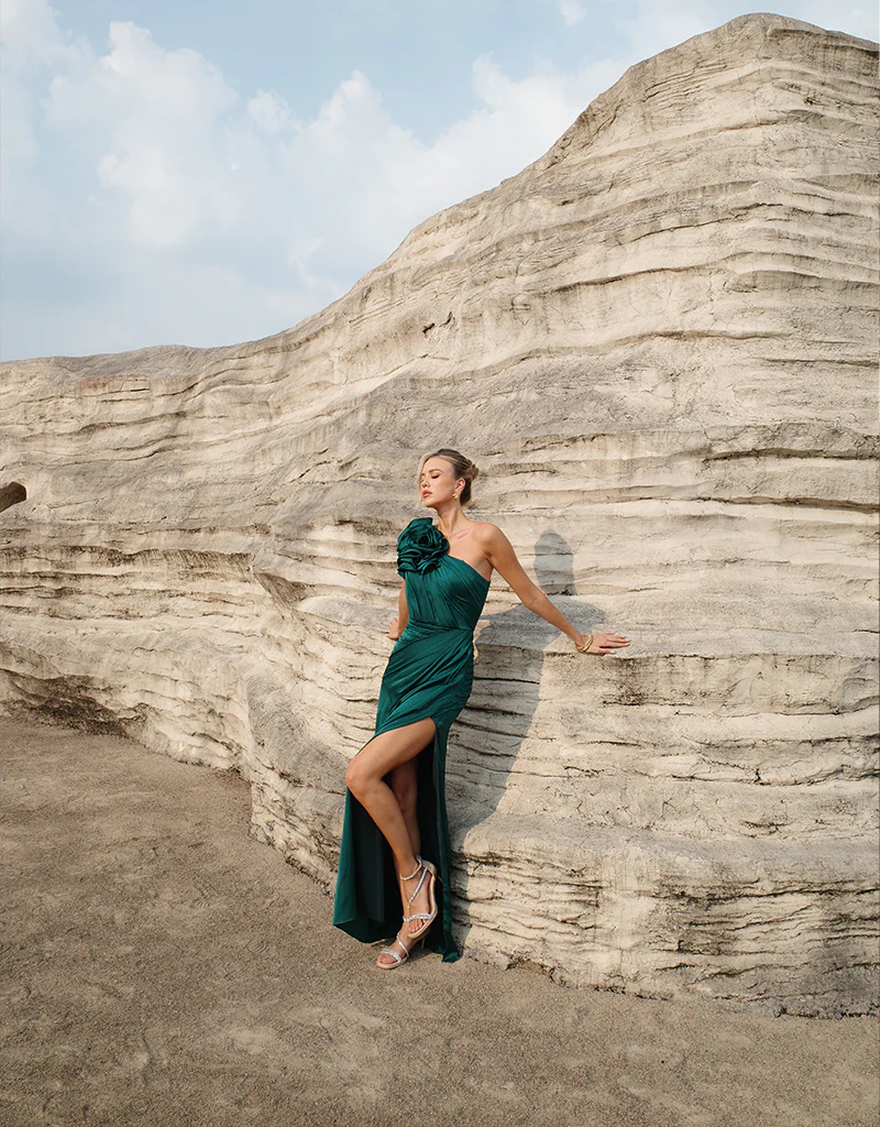 MADE TO ORDER -VACATION ASYMMETRIC GOWN B65D26L - Image 3