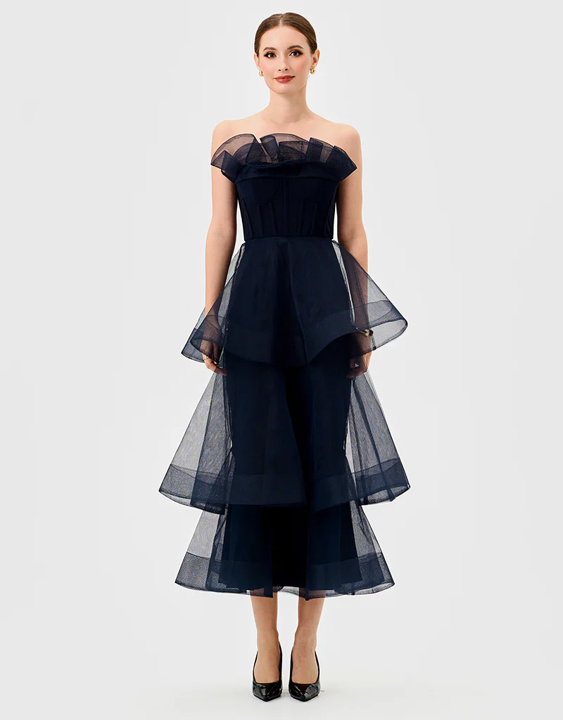 MADE TO ORDER -KASCADE TIERED RUFFLE MIDAXI B68D07L - Image 11