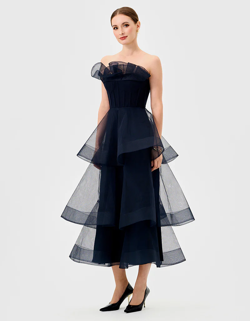 MADE TO ORDER -KASCADE TIERED RUFFLE MIDAXI B68D07L - Image 8