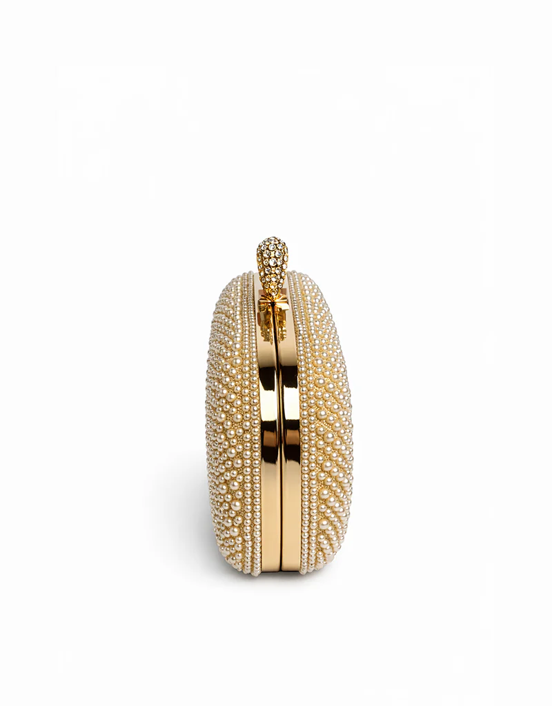 MARIBEL PEARL CLUTCH CHAMPAGNE YX102 - Image 5