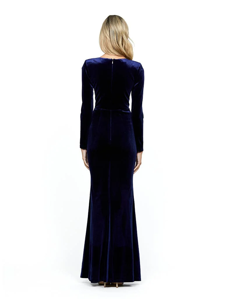 MARIHAN V NECK DRAPED GOWN B53D02L - Image 10