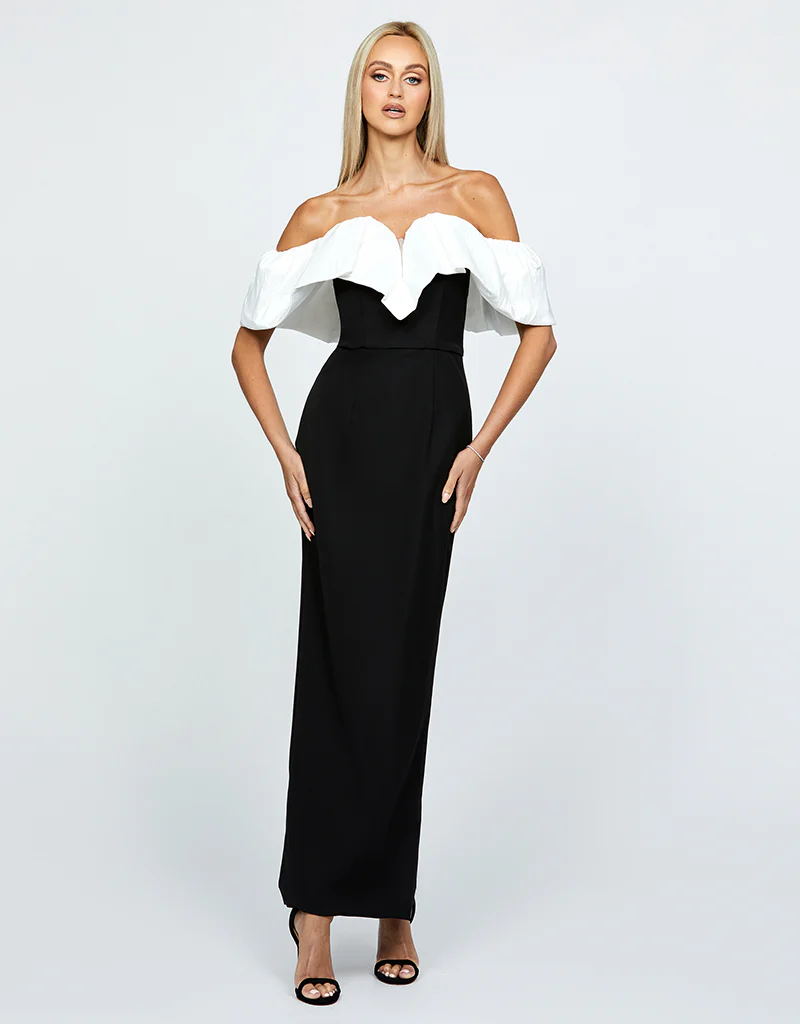 MAXINE OFF SHOULDER RUFFLE MAXI BL64D18L - Image 3