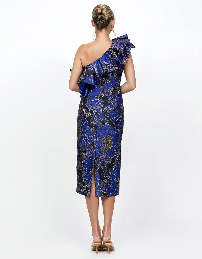 MELINA ONE SHOULDER FRILL MIDI B73D28S - Image 9