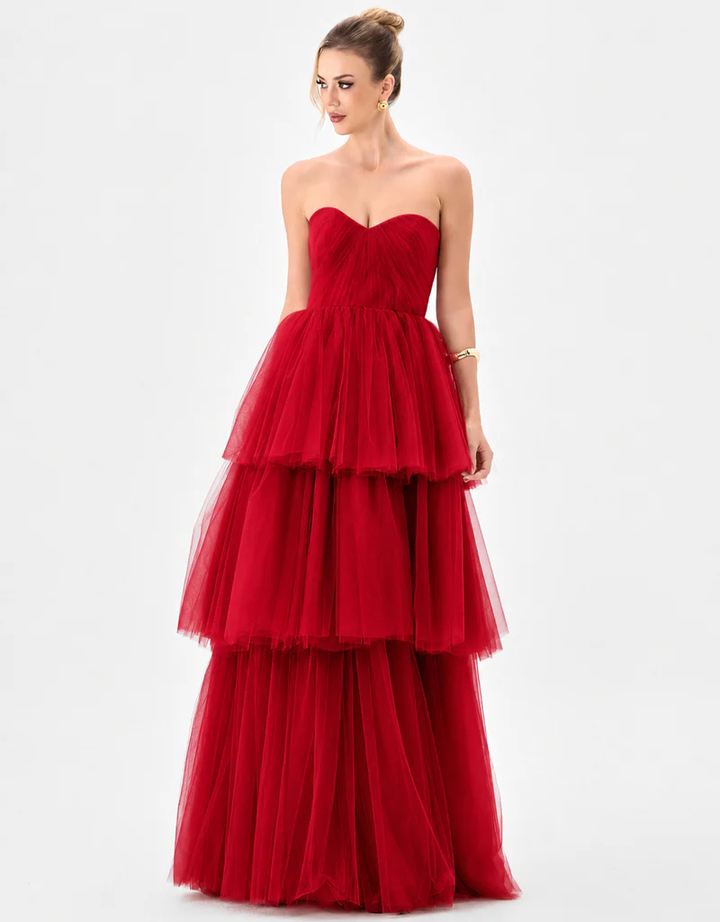 NADYA TIERED TULLE GOWN B85D0612 - Image 4