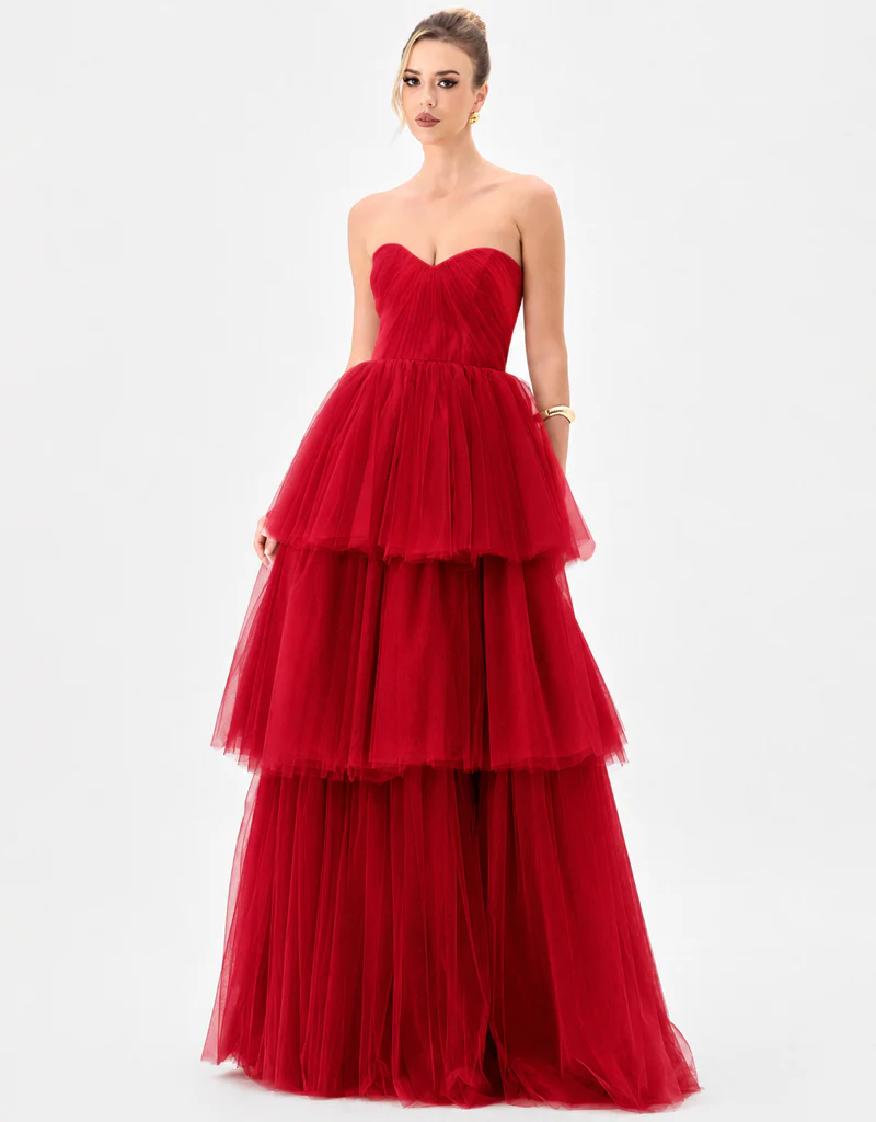 NADYA TIERED TULLE GOWN B85D0612 - Image 5