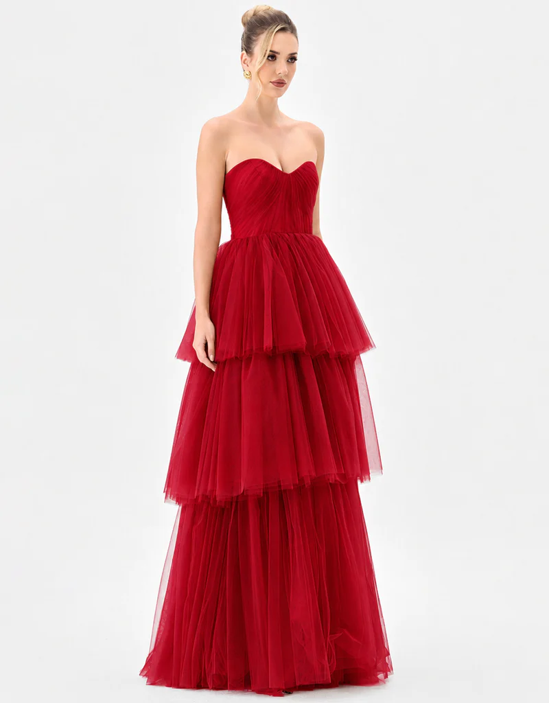 NADYA TIERED TULLE GOWN B85D0612 - Image 6