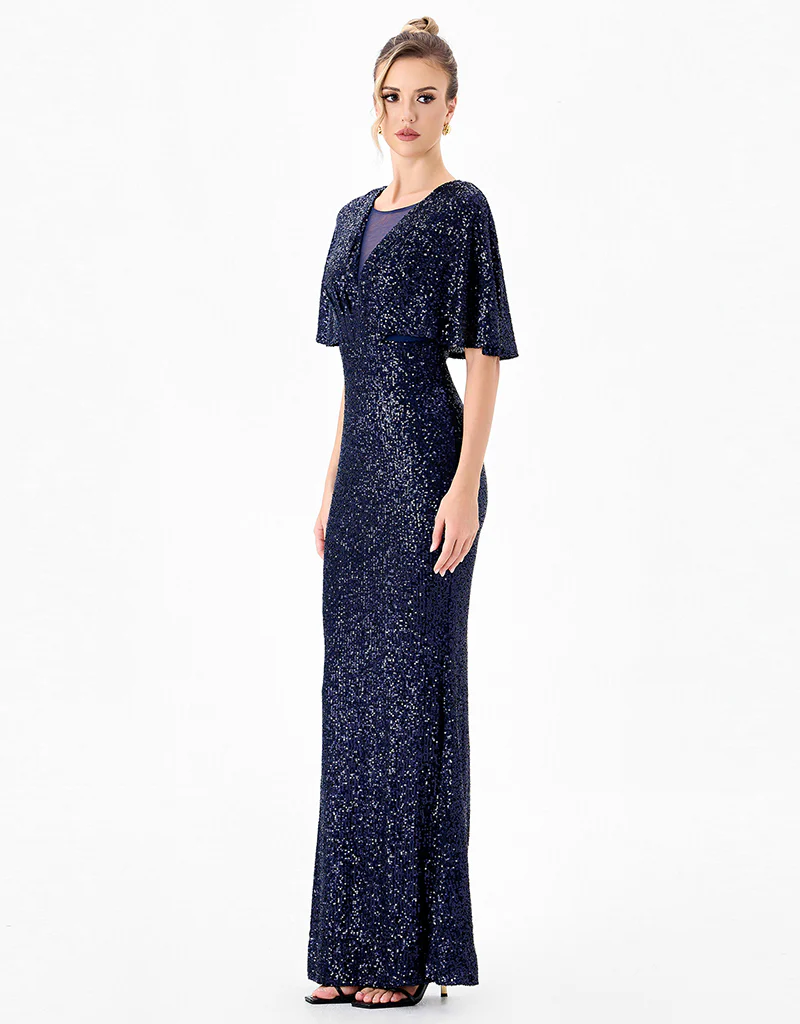 PAOLA FLUTTER SEQUIN MAXI BL86D07248 - Image 4