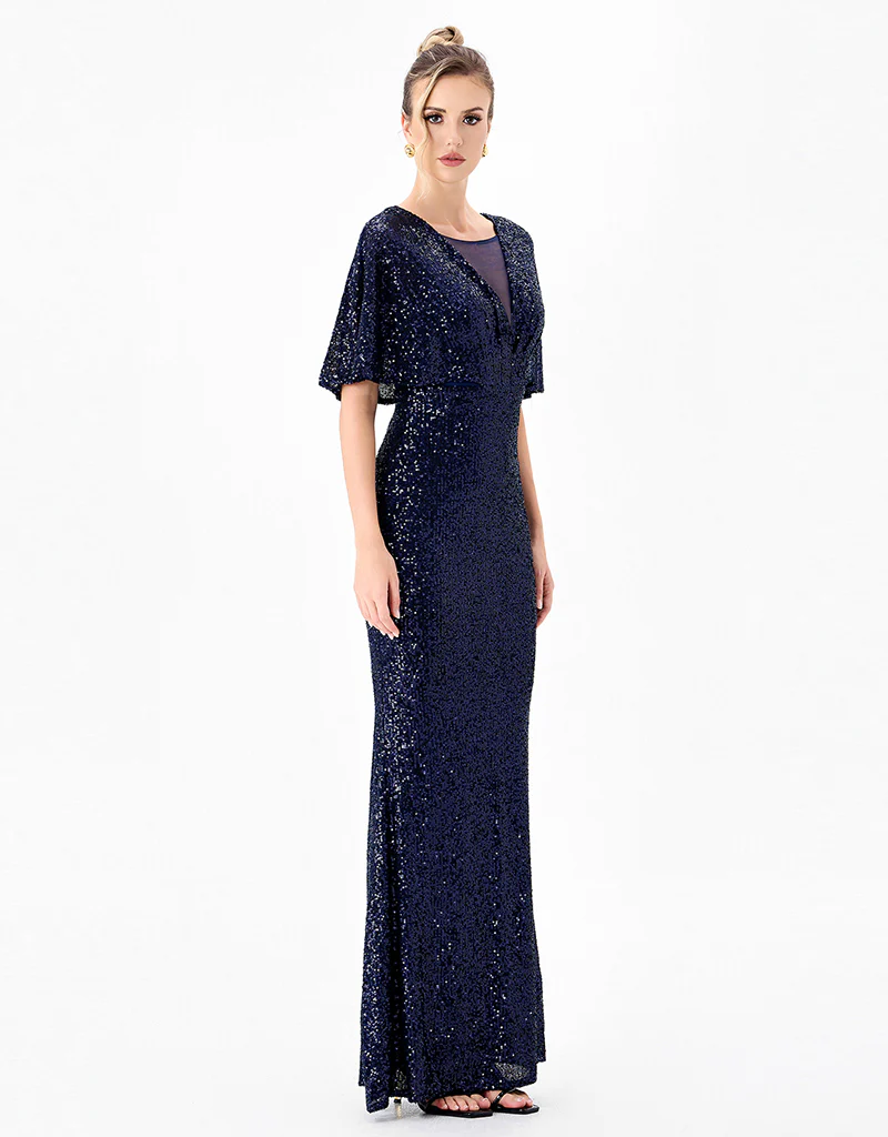 PAOLA FLUTTER SEQUIN MAXI BL86D07248 - Image 5