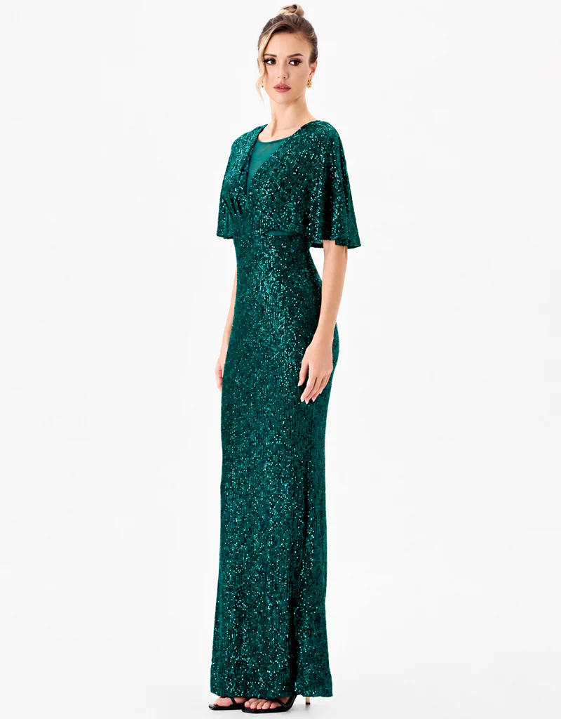 PAOLA FLUTTER SEQUIN MAXI BL86D07248 - Image 5