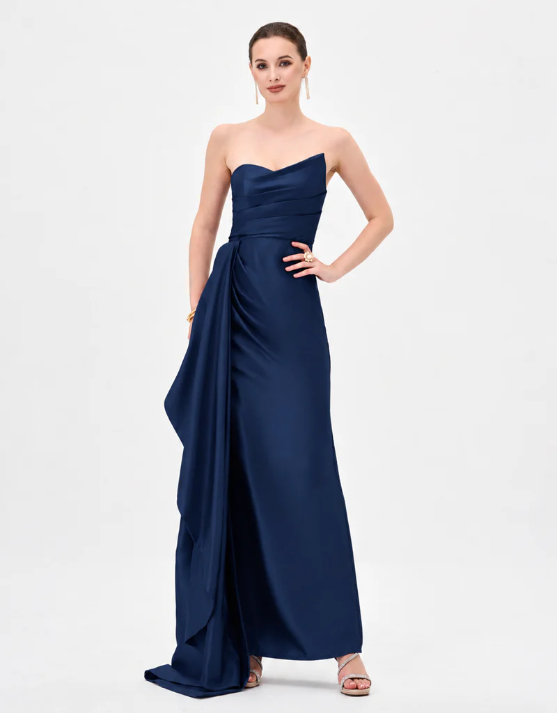 RASA STRAPLESS SASH GOWN B83D0236TAF