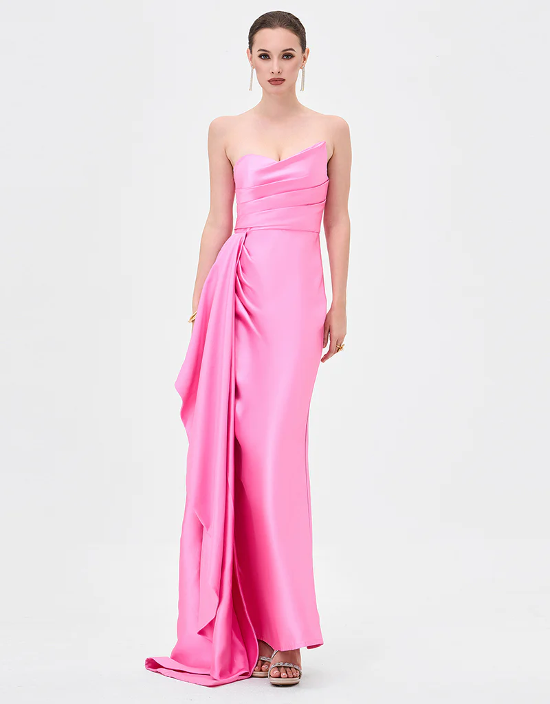 RASA STRAPLESS SASH GOWN B83D0236TAF