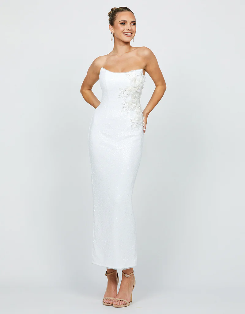 RONIN SCOOP STRAPLESS MIDAXI B65D07SS - White/White - Image 2