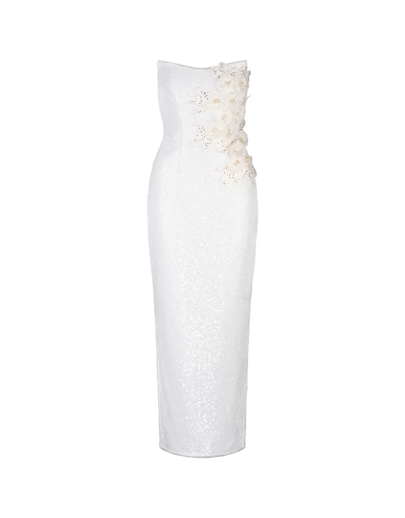 RONIN SCOOP STRAPLESS MIDAXI B65D07SS - White/White - Image 6